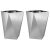 vidaXL Növénytartó 2 pcs Ezüst 50 x 50 x 75 cm Horganyzott acél 146545308