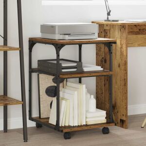 vidaXL Nyomtatóállvány Öreg fa 43 x 48 x 64 cm Faanyag 146546658 - Irodai szekrény