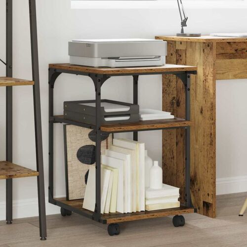 vidaXL Nyomtatóállvány Öreg fa 43 x 48 x 64 cm Faanyag 146546658