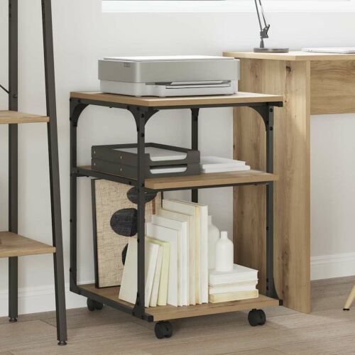 vidaXL Nyomtatóállvány Artisan tölgy 43 x 48 x 64 cm Faanyag 146546668