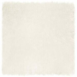vidaXL Műbárány szőnyeg Fehér 240 x 240 cm Poliészter 146547983 - Lakberendezés