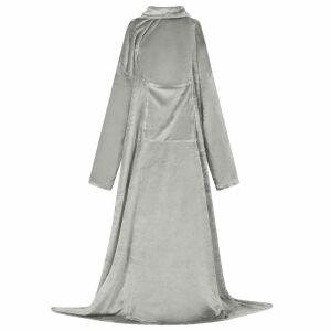 vidaXL Hanorac pătură Gri Flanelă 146548094 - Pături