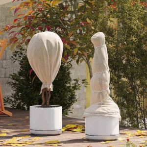 vidaXL Fleece de Protecție pentru Plante împotriva Înghețului Bej 146548597 - Saci protectie plante