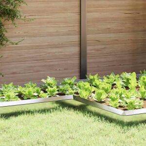 vidaXL Csiga kerítés Ezüst 10 x 10 x 25 cm Rozsdamentes acél 146548683 - Kertépítés