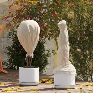 vidaXL Fleece de Protecție pentru Plante împotriva Înghețului Bej 146548981 - Saci protectie plante