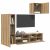 vidaXL TV Fali Egységek 4 pcs Artisan tölgy Faanyag 146550619