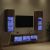 vidaXL TV Fali Egységek 5 pcs Fekete tölgy 60 x 30 x 30 cm Faanyag 146550636