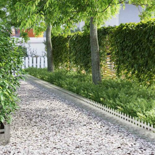 vidaXL Gyepszegélyek 10 pcs Ezüst 103 x 0,05 x 22 cm Rozsdamentes acél