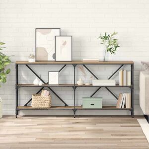 vidaXL Konzolasztal polcokkal Artisan tölgy 160 x 30 x 75 cm Faanyag 146553040 - Konzolasztal