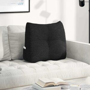 vidaXL Hátpárna Fekete 60 x 24 x 50 cm szövet 146553526 - Díszpárna