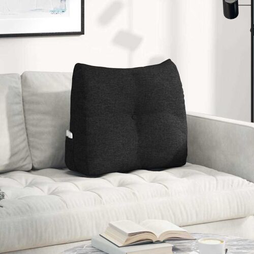 vidaXL Hátpárna Fekete 60 x 24 x 50 cm szövet 146553526