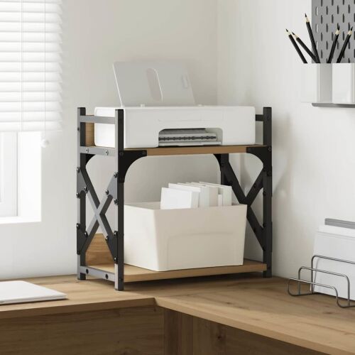 vidaXL Nyomtatóállvány Artisan tölgy 40 x 20 x 40 cm Faanyag 146553563