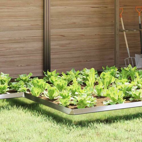 vidaXL Csiga kerítés 4 pcs Ezüst 13,5 x 13,5 x 25 cm Horganyzott acél 146554067