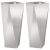 vidaXL Növénytartó 2 pcs Ezüst 30 x 30 x 75 cm Rozsdamentes acél 146554673