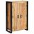 vidaXL Magas szekrény ajtókkal Barna Tömör rusztikus mangófából és fém 146555903