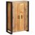 vidaXL Magas szekrény ajtókkal Barna Tömör rusztikus mangófából és fém 146555903