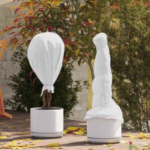 vidaXL Fleece de Protecție pentru Plante împotriva Înghețului Alb 146556437 - Saci protectie plante