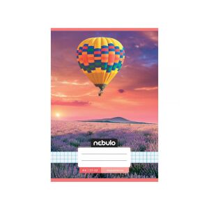 Nebulo: Tűzött hőlégballon a levendulák felett mintás kockás füzet 27-32 A/5 146557532 - Nebulo