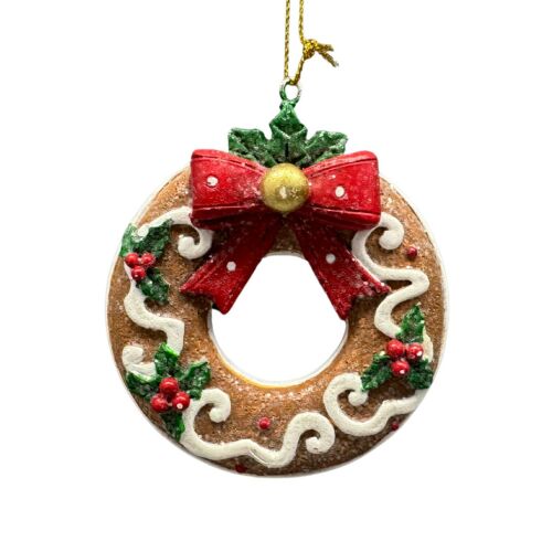 Mézeskalács karácsonyi koszorú dísz 8cm 146557791