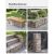 SONGMICS Gabion Kerti Kosár Horganyzott Acél 100 x 30 x 30 cm Ezüst 146558218