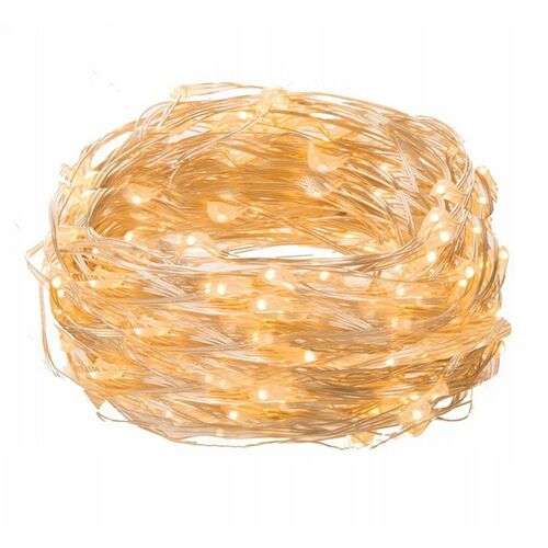 10 m 100 mikro LED lampica na baterije, lampice, toplo bijela, HT 146558944