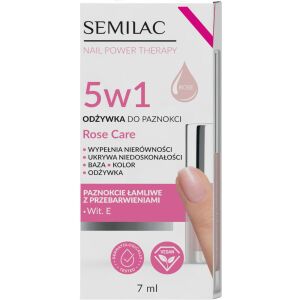 SEMILAC Odżywka do paznokci Nail Power Therapy 5w1 Rose Care 7 ml 146561118 - Lakier do paznokci
