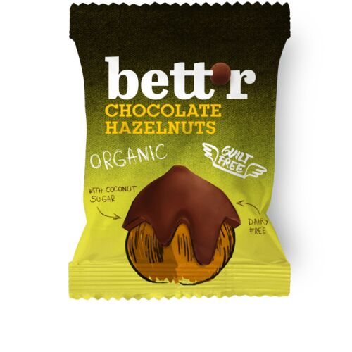 Bettr Bio Csokoládéval Bevont Mogyoró 40g - Édesség