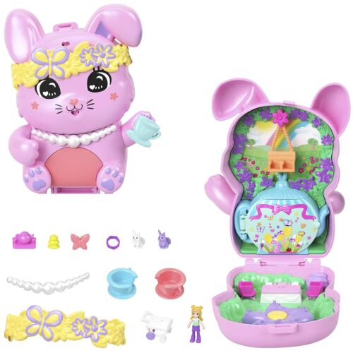 Polly Pocket Garden Bunny játékszett nyitott és zárt nézettel - Babázás