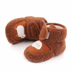 Cizmulite maro cu blanita - Baa, 3-6 luni (Marimea 18 incaltaminte) 146570315 - Pantofi pentru copii