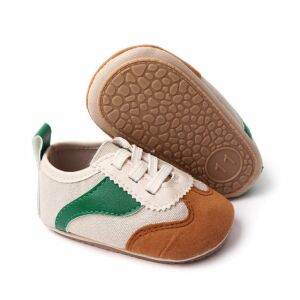 Adidasi crem cu maro si verde - Sporty, 6-9 luni (Marimea 19 incaltaminte) 146570638 - Pantofi pentru copii