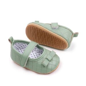 Pantofiori verzi cu fundita delicata, 3-6 luni (Marimea 18 incaltaminte) 146570766 - Pantofi pentru copii