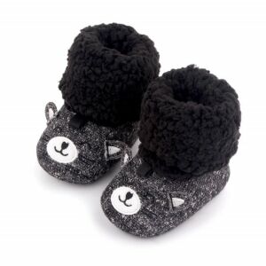 Cizmulite negre cu alb - Pisicuta, 3-6 luni (Marimea 18 incaltaminte) 146572440 - Pantofi pentru copii