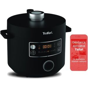 Oala sub presiune electrica Tefal Turbo Cuisine CY754830, 1090W, 4.8L, 10 programe, interfata intuitiva, bol de gatit Tefal Spherical Bowl, negru 146574820 - Tefal