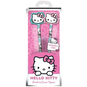 Hello Kitty (Pink) Pencils & Eraser Toppers 2-pack 146575231 - Papiernické súpravy