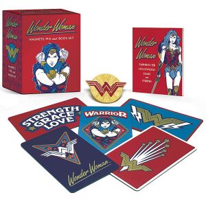 Wonder Woman Magnets, Pin, and Book Set Miniature Editions 146575247 - Magnety na chladničku