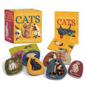 For the Love of Cats: A Wooden Magnet Set Miniature Editions 146575366 - Magnety na chladničku