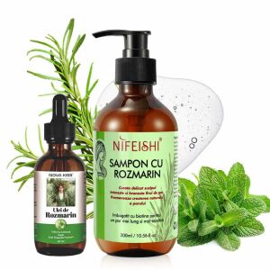 Set Profesional pentru Cresterea Parului cu Ulei si Sampon de Rozmarin NOVA KISS® 146578921 - Ulei de păr
