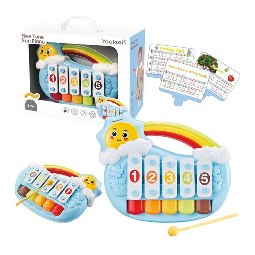 Öthangú oktatózongora kisgyermekeknek Blue Sun 22668 146579988