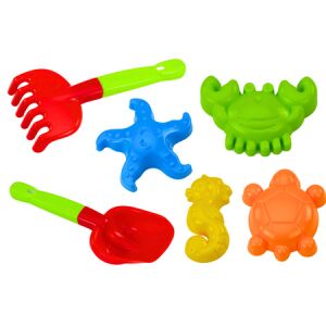 Homokozó játékkészlet, Lapát, Gereblye, Formák, 6 db. 14563 146580304 - Homokozó játék