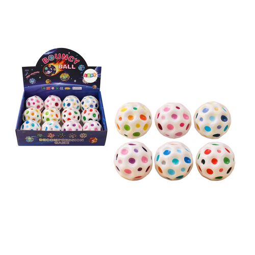 Űrlabda ugráláshoz és dagasztáshoz gödröcskékkel, fehér 7 cm 20789 146580496