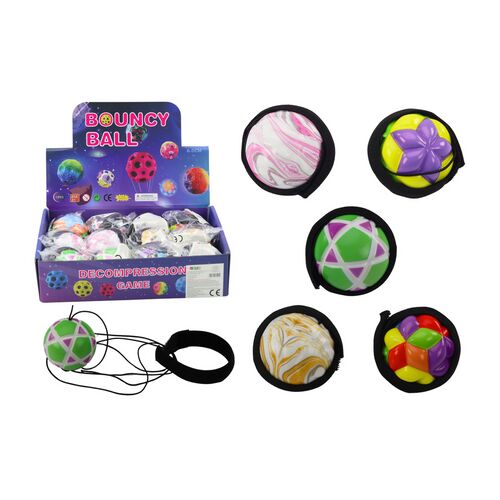 Ütköző labda gumiszalagon, színes szerkezet, 6 cm 20799 146580818