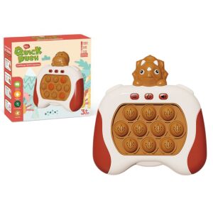 Triceratops Pop It elemmel működő szenzoros játék fényei barnán hangzanak 19961