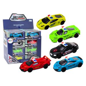 Játékautó Police rugó 1:43 Fém hajtás Gumi kerekek 18797