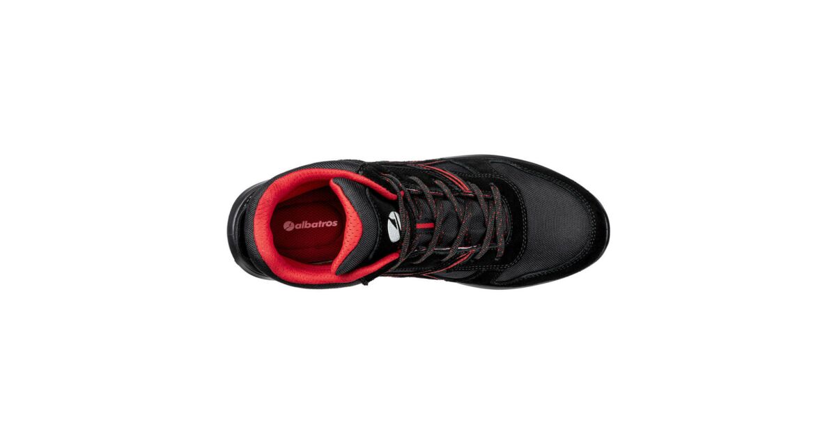 Paire de chaussures de sécurité Clifton Mid noires et rouges 36 ALBATROS