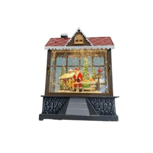 Mikulás mézeskalács Házikó karácsonyi Hógömb, zenélő, led világitással 20 cm karácsonyi dekoráció 146583610 - Hógömb