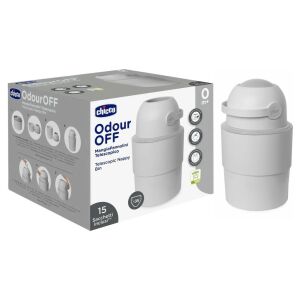 Chicco Odour Off Teleszkópos pelenkatároló konténer - világosszürke 146584656 - Pelenkatartó vödör, zacskó