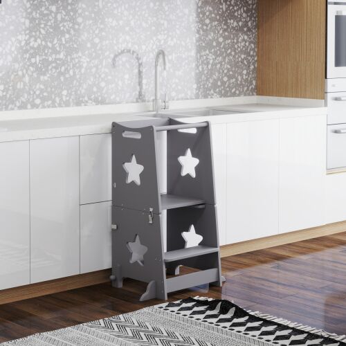 az 1-ben gyerek etetőszék biztonsági rúddal konyhába, fürdőszobába, fehér 146597768