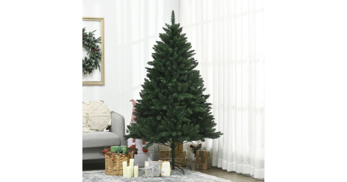HOMCOM Pom Artificial de Craciun inalt, Decor Pom de Craciun cu 800 de ...