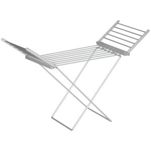 HOMCOM Elektromos Ruhaszárító, Fűtött Ruhaszárító Állvány 45-55℃, 144x53x96 cm, Ezüst 146604030 - Ruhaszárító