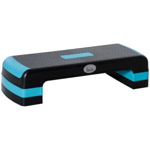 HOMCOM Stepper Fitness Reglabil, Negru-Albastru 146604291 - Bănci step
